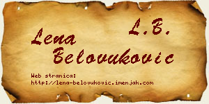 Lena Belovuković vizit kartica